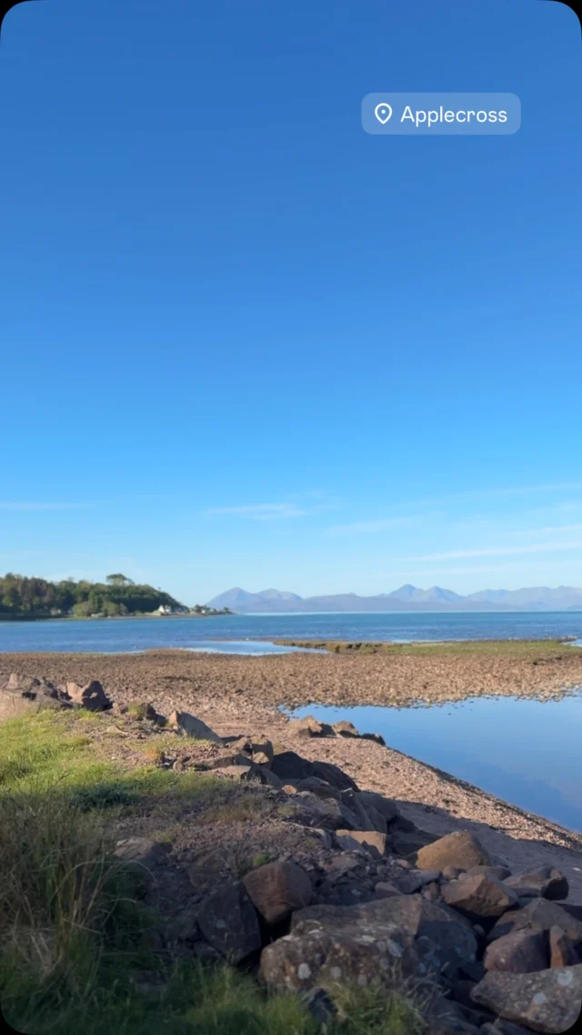 Morning walk into the village and spied this herd sunbathing on the shore of Applecross Bay. 
Beautiful start to the last day of driving the North Coast 500 !
.
.
#morningwalk #scottishmorning 
#scottishdeer #applecrossbay #applecross #scottishviews 
#northcoast500 #nc500 #scottishroadtrip